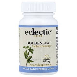 Eclectic Herb, Freeze Dried, Goldenseal, gefriergetrocknete Gelbwurzel, 400 mg, 50 pflanzliche Kapseln