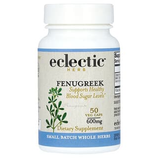 Eclectic Herb, трава, пажитник, 600 мг, 50 вегетарианских капсул