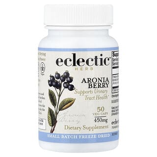 Eclectic Herb, Aroniabær, 50 grønnsakskapsler (450 mg per kapsel)