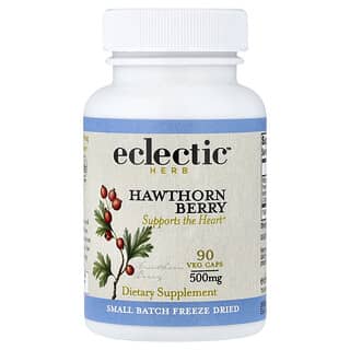 Eclectic Herb, Meidoornbes, 500 mg, 90 plantaardige capsules