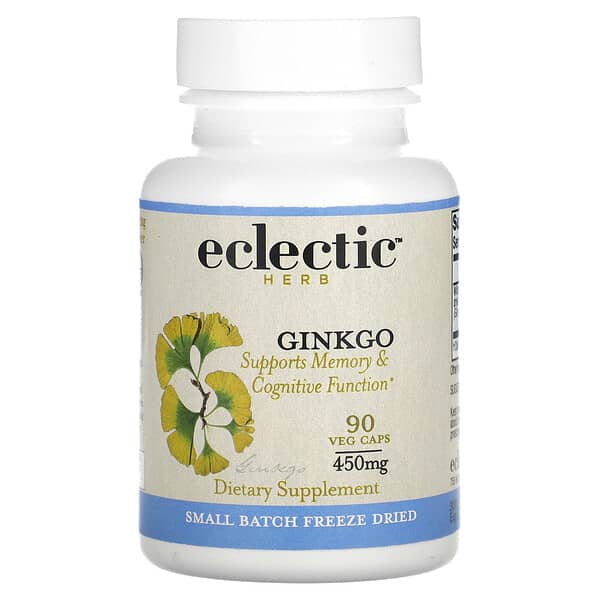 Eclectic Institute, Ginkgo, 450 mg, 90 Veg Caps