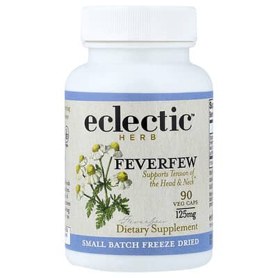 Eclectic Herb, Auburn, Feverfew, 125 mg, 90 Vegetarian Capsules