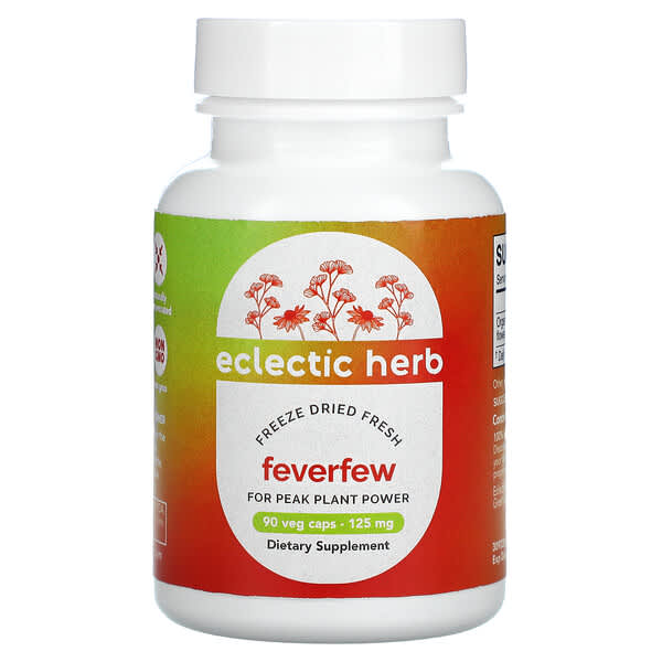 Eclectic Institute‏, Feverfew, 125 mg, 90 Non-GMO Veggie Caps