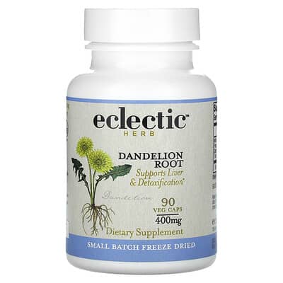 Eclectic Herb, Lyophilized, Dandelion Root, 400 mg, 90 Vegetarian Capsules