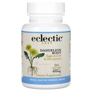 Eclectic Institute, Raw Fresh Freeze-Dried, Dandelion Root, Raw, 400 mg, 90 Non-GMO Veg Caps
