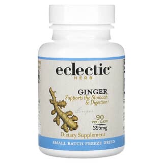 Eclectic Institute, Raw Fresh Freeze-Dried, Ginger, 395 mg, 90 Non-GMO Veggie Caps