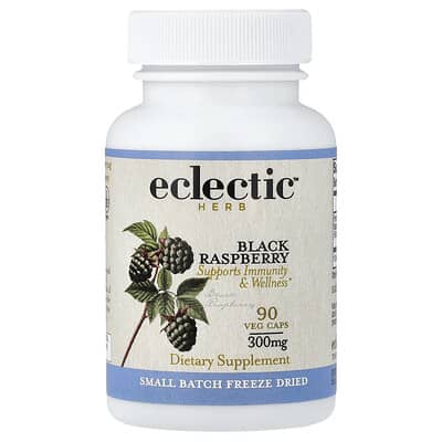 Eclectic Herb, Herbal, Black Raspberry, 300 mg, 90 Vegetarian Capsules