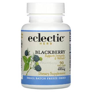 Eclectic Institute (إيكليكتيك إنستيتيوت)‏, Blackberry Fruit، خام طازج مجفف بالتجميد 480 ملجم، 90 كبسولة نباتية
