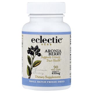 Eclectic Herb, Baies d'aronia lyophilisées, 90 capsules végétariennes (450 mg par capsule)