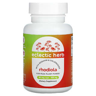 Eclectic Institute, Rodiola con rosavina y salidrosida, 500 mg, 90 cápsulas vegetales
