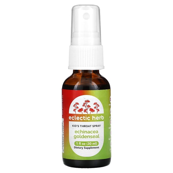 Eclectic Institute, Kids Throat Spray, Echinacea Goldenseal, 1 fl oz (30 ml)