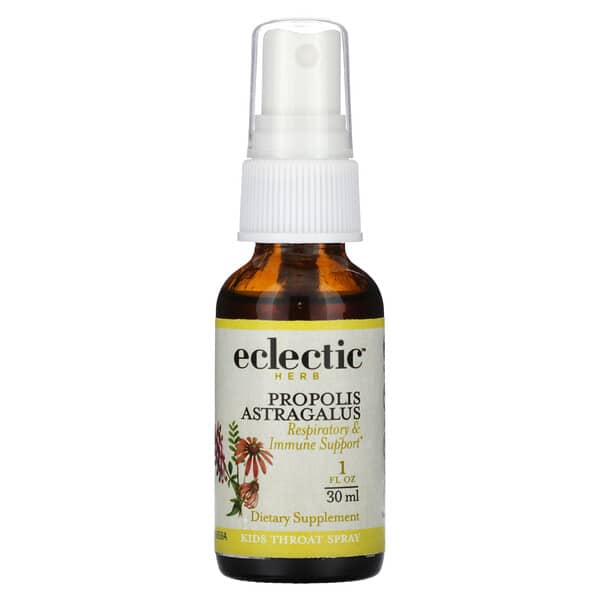 Eclectic Institute, Kid's Throat Spray, Propolis Astragalus, 1 fl oz (30 ml)