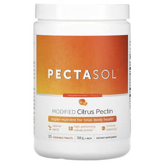 Econugenics, PectaSol, модифицированный цитрис-пектин, настой мандарина, 120 жевательных таблеток