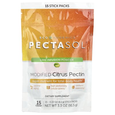Econugenics, Pectasol®, Modified Citrus Pectin, 15 Sticks, 0.22 oz (6.1 g) Each