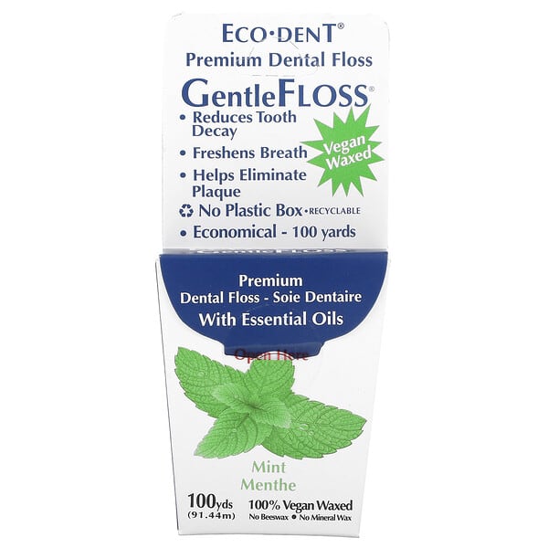 Eco-Dent, GentleFloss（ジェントルフロス）、ミント、91.44m（100ヤード）