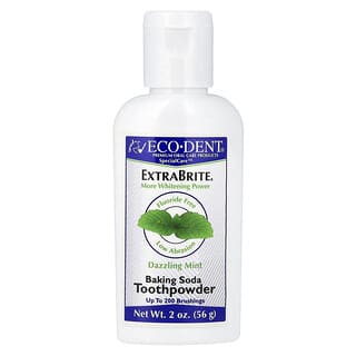 Eco-Dent, ExtraBrite®, Baking Soda Tooth Powder, Fluoride Free, Dazzling Mint, 2 oz (56 g)