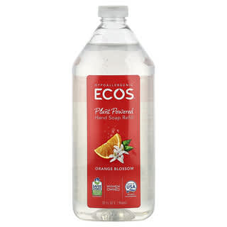 Ecos, Plant Powered Hand Soap Refill, Orange Blossom, 32 fl oz (946 ml)