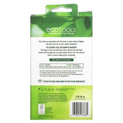 EcoTools, Lingettes nettoyantes douces pour le visage, infusées d'agrumes, 2 pièces