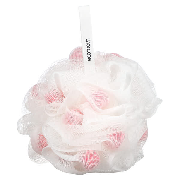 EcoTools‏, ספוג רחצה EcoPouf מקציף, לבן, ספירה 1