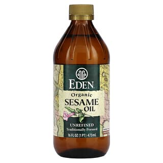 Eden Foods, Aceite de sésamo orgánico, sin refinar, 16 fl oz (473 ml)