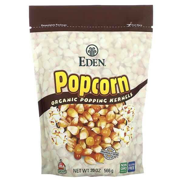 Eden Foods, Popcorn, Organic Popping Kernels, 20 oz (566 g)