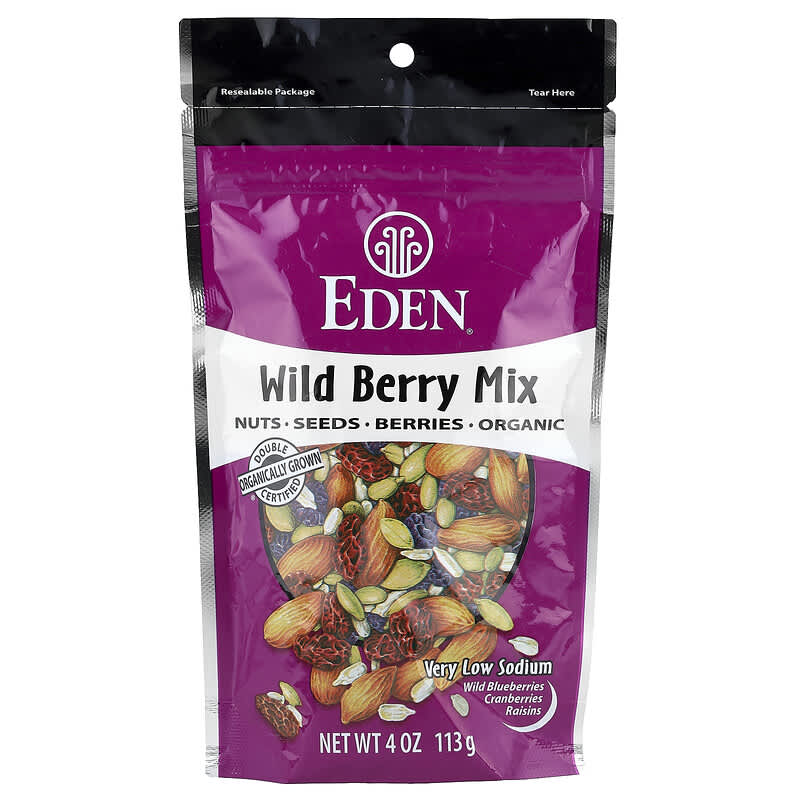 Organic Wild Berry Mix, Nuts, Seeds & Berries, 4 oz (113 g)
