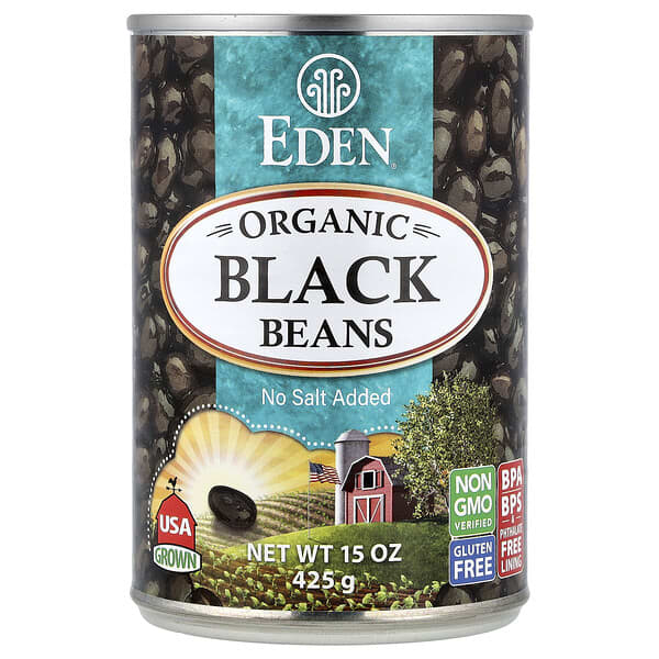 Eden Foods, Organic Black Beans, 15 oz (425 g) — product photo 1