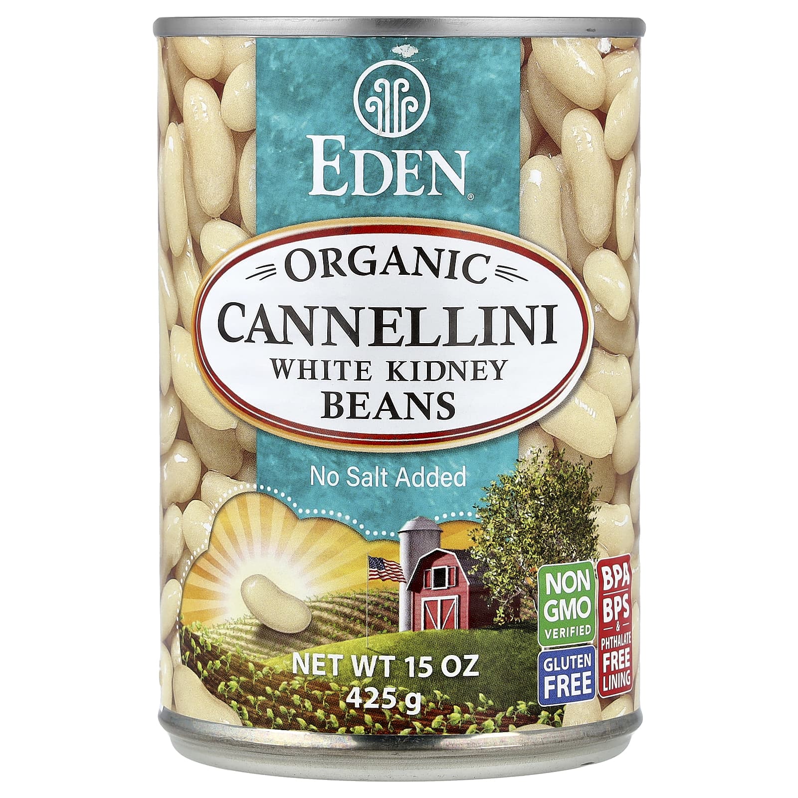 Eden Foods, органическая белая фасоль каннеллини, 425 г (15 унций)