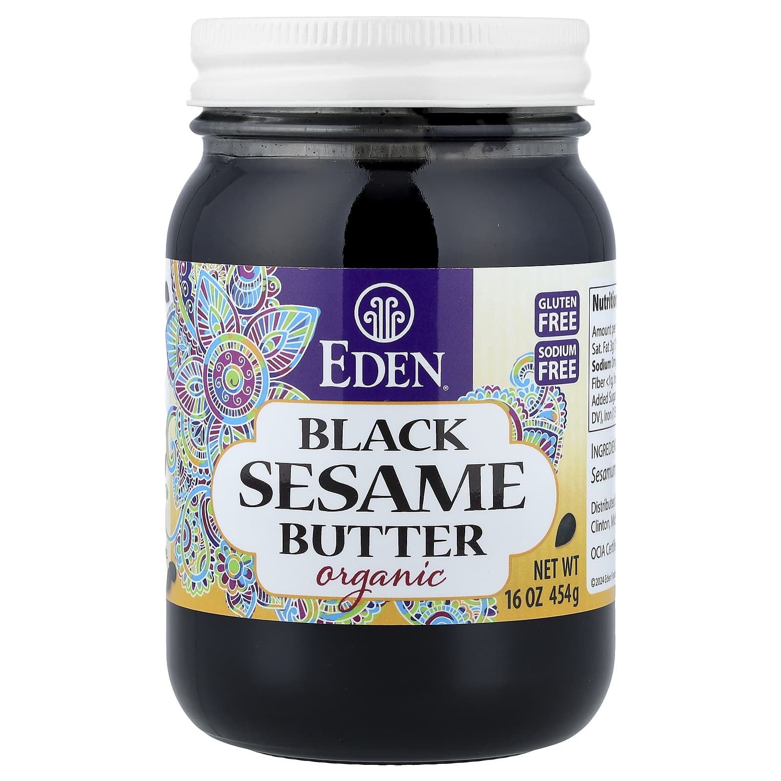 Eden Foods, органическое масло из черного кунжута, 454 г (16 унций)