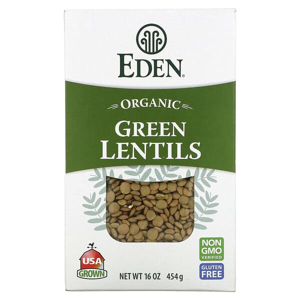 Eden Foods, Lentilles vertes, bio, 16 oz (454 g)