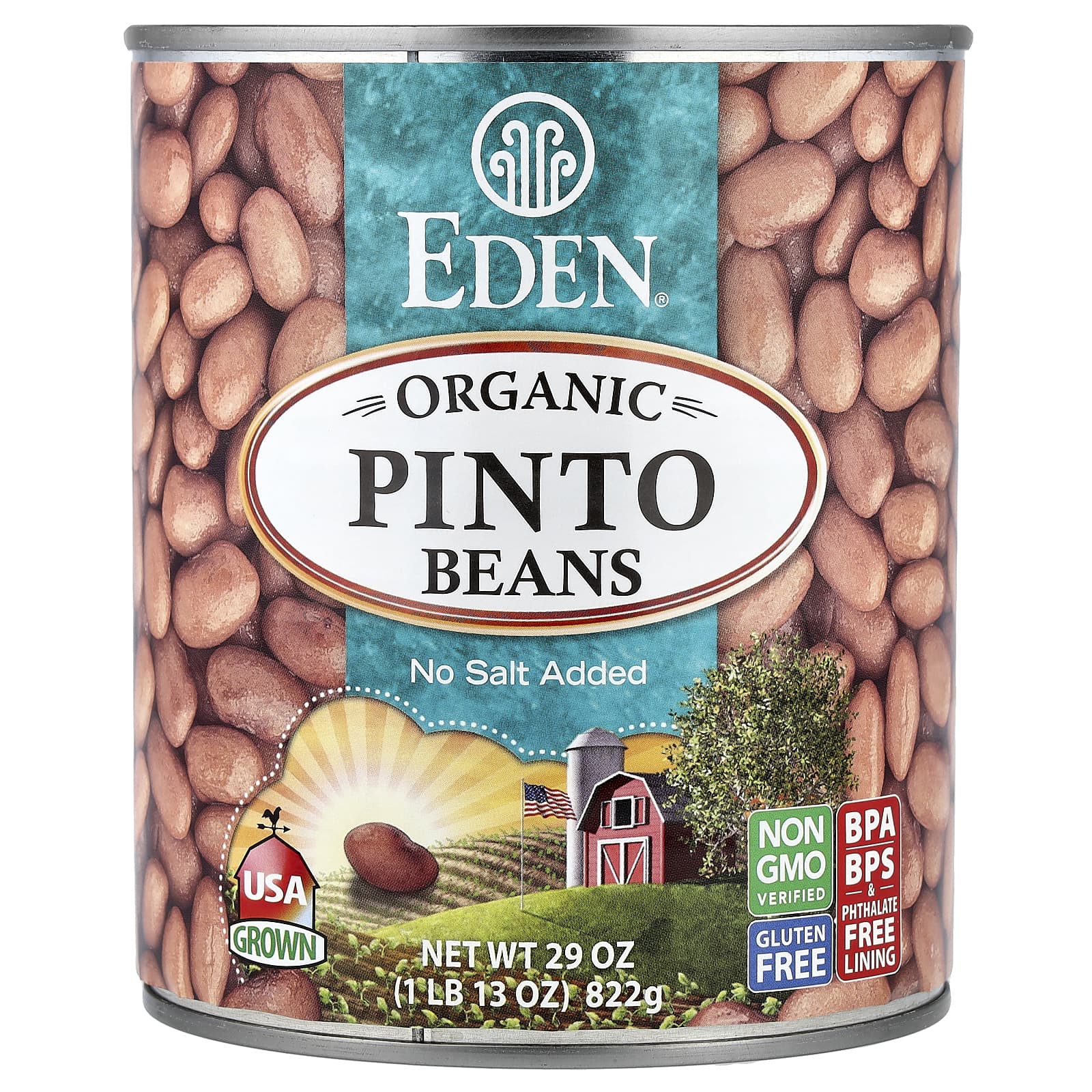 Eden Foods, органическая фасоль пинто, 822 г (29 унций)