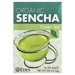 Eden Foods, Sencha Organik, Teh Hijau, 16 Kantong Teh Celup, 24 g (0,84 ons)