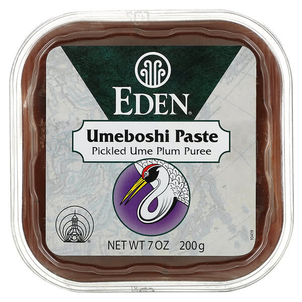 Eden Foods, Pasta de Umeboshi, Purê de Ameixa de Ume em Conserva, 200 g (7 oz)