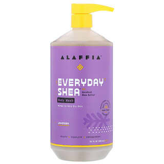 Alaffia, Everyday Shea, Jabón líquido para el cuerpo, Piel normal a muy seca, Lavanda, 950 ml (32 oz. Líq.)