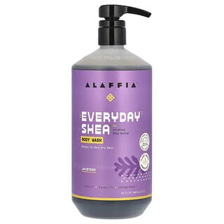 Alaffia, Everyday Shea, гель для душа, для нормальной и очень сухой кожи, лаванда, 946 мл (32 жидк. унции)