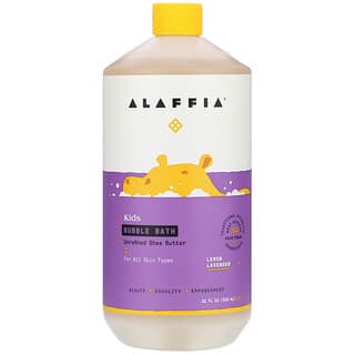 Alaffia, Baño de burbujas para niños, Limón y lavanda, 950 ml (32 oz. Líq.)