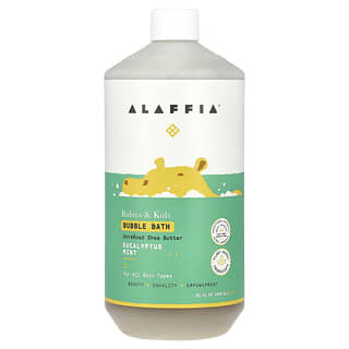 Alaffia, Płyn do kąpieli dla dzieci, eukaliptus miętowy, 950 ml