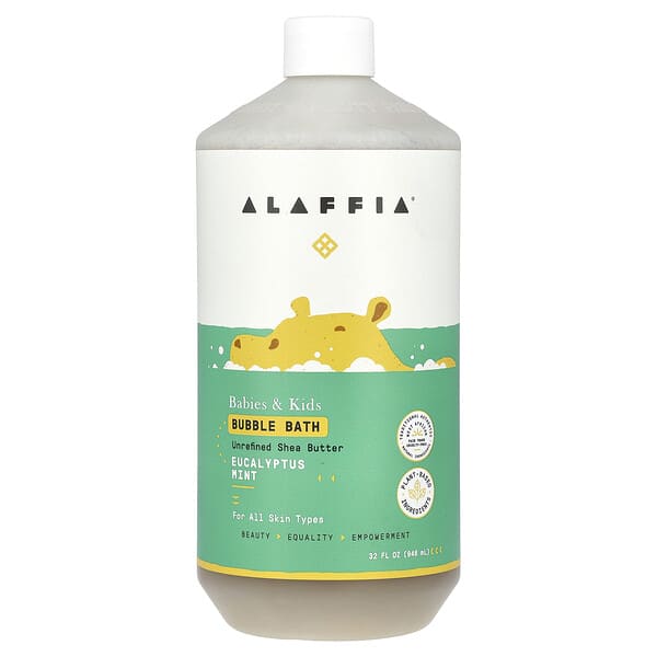 Alaffia, 거품 목욕, 베이비 및 어린이용, 유칼립투스 민트, 946ml(32fl oz)
