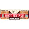 Baked Whole Grain Brown Rice Snaps, Tamari Sesame, 3.5 oz (100 g)
