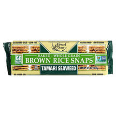 Edward & Sons, Brown Rice Snaps, запечені цільнозернові рисові крекери з водоростями тамарі, 100 г (3,5 унції)
