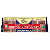 Baked Whole Grain Brown Rice Snaps, Onion Garlic, 3.5 oz (100 g)