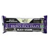 Baked Whole Grain Brown Rice Snaps, Black Sesame, 3.5 oz (100 g)