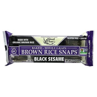 Edward & Sons, Цельнозерновое печенье из коричневого риса, черный кунжут, 100 г (3,5 унции)