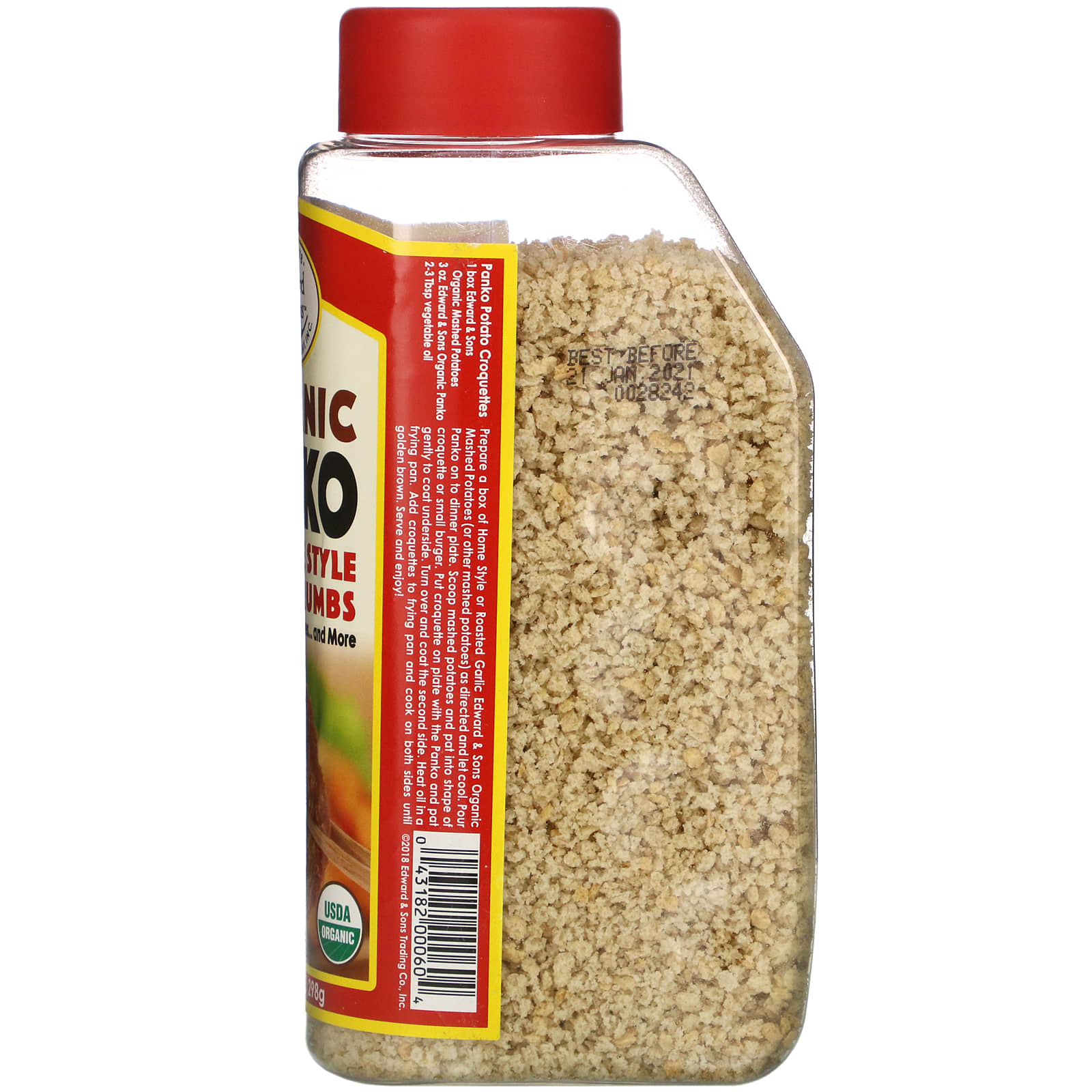 Edward & Sons, Organic Panko, Japanese Style Breadcrumbs, 10.5 oz (298 g)