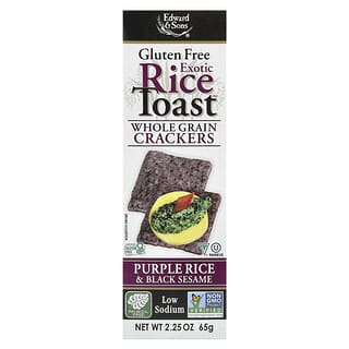 Edward & Sons, Exotic Rice Toast™, Galletas saladas integrales, Arroz morado y sésamo negro, 65 g (2,25 oz)