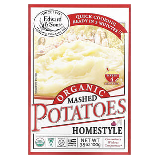 Edward & Sons, Органическое картофельное пюре Organic Mashed Potatoes, домашняя кухня, 100 г