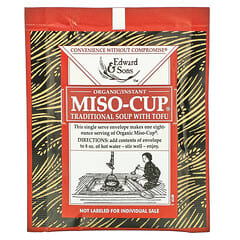 Edward & Sons, Instant Miso-Cup, місо-суп швидкого приготування, традиційний рецепт із тофу, 4 порції, 36 г (1,3 унції)