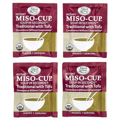 Edward & Sons, Instant Miso-Cup, Traditional with Tofu, 4 Single Servings, 1.3 oz (36 g)