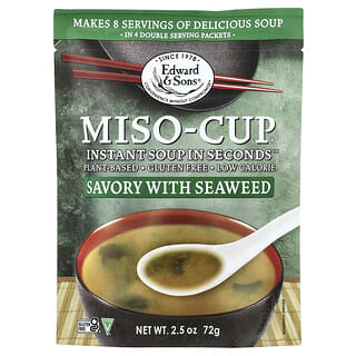 Edward & Sons, Instant Miso-Cup®, Savory with Seaweed, 2.5 oz (72 g)