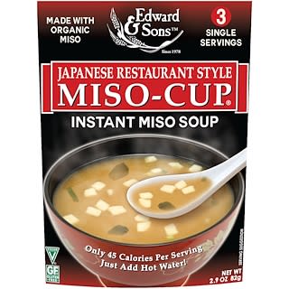 Edward & Sons, Miso-Cup, Estilo de Restaurante Japonês, 3 Porções Individuais